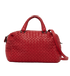 Intrecciato Boston Bag, &pound;420, Handbags, Red, Leather, Front view